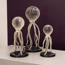 Silver Octopus Triple Top 26X32X38 Cm