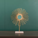 Gold Bamboo Mirror Statue 40X10X53 Cm