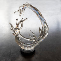 Waveform Transparent Resin Decor 47X14X65 Cm
