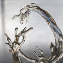Waveform Transparent Resin Decor 47X14X65 Cm