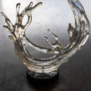 Waveform Transparent Resin Decor 47X14X65 Cm