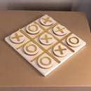 Tic Tac Toe Game Round Gold 25X25 Cm