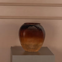 Ombre Brown Round Vase 31 Cm