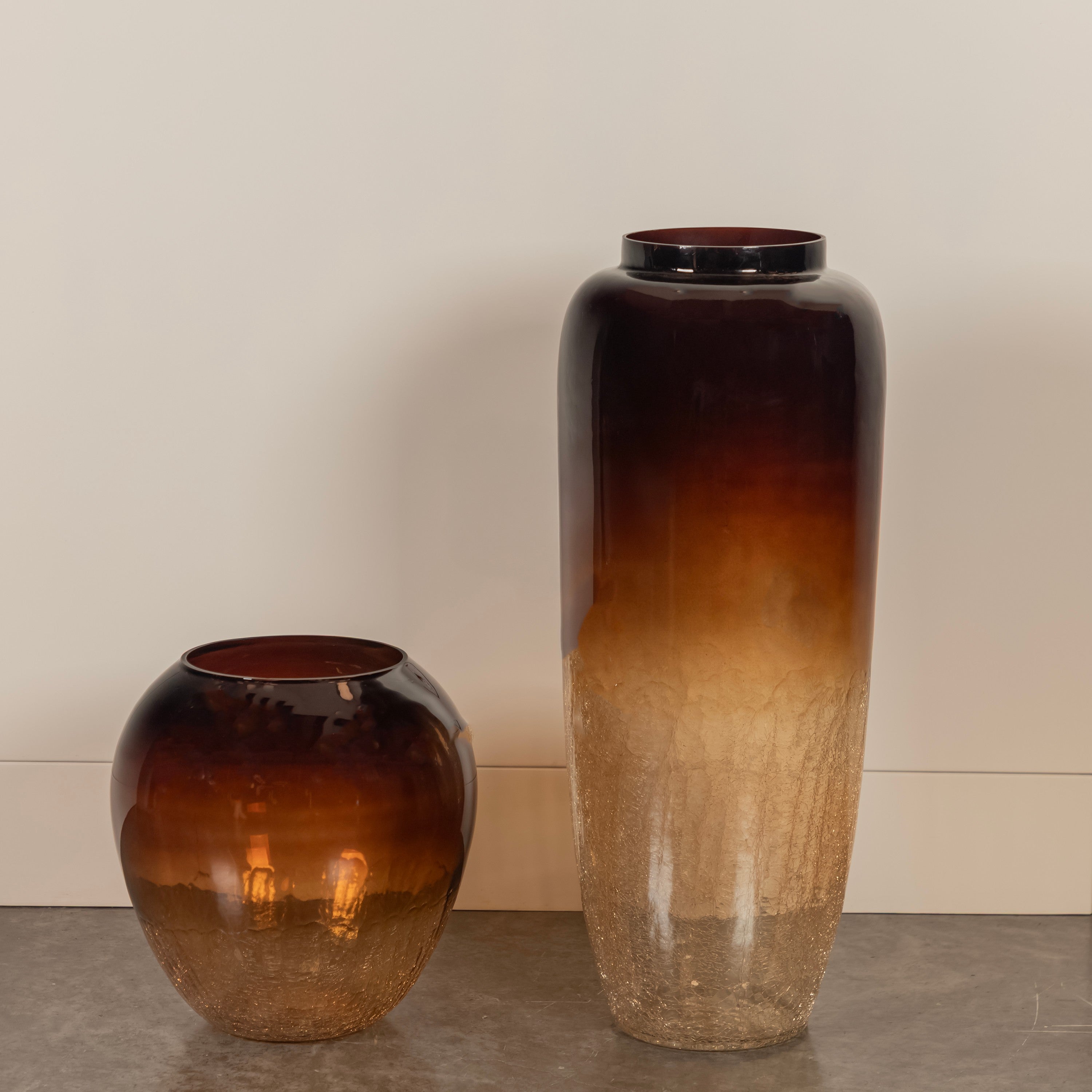 Ombre Brown Long Vase 66 Cm