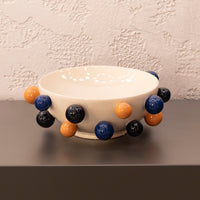 Ceramic Polka Dot Fruit Bowl 31X31X11 Cm