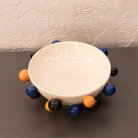 Ceramic Polka Dot Fruit Bowl 31X31X11 Cm