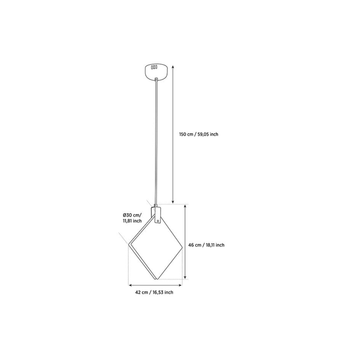 Duha Square Marble Led Pendant Light Chandelier 25 Cm
