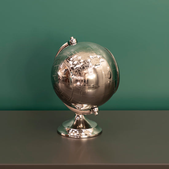 Silver World Clock Small