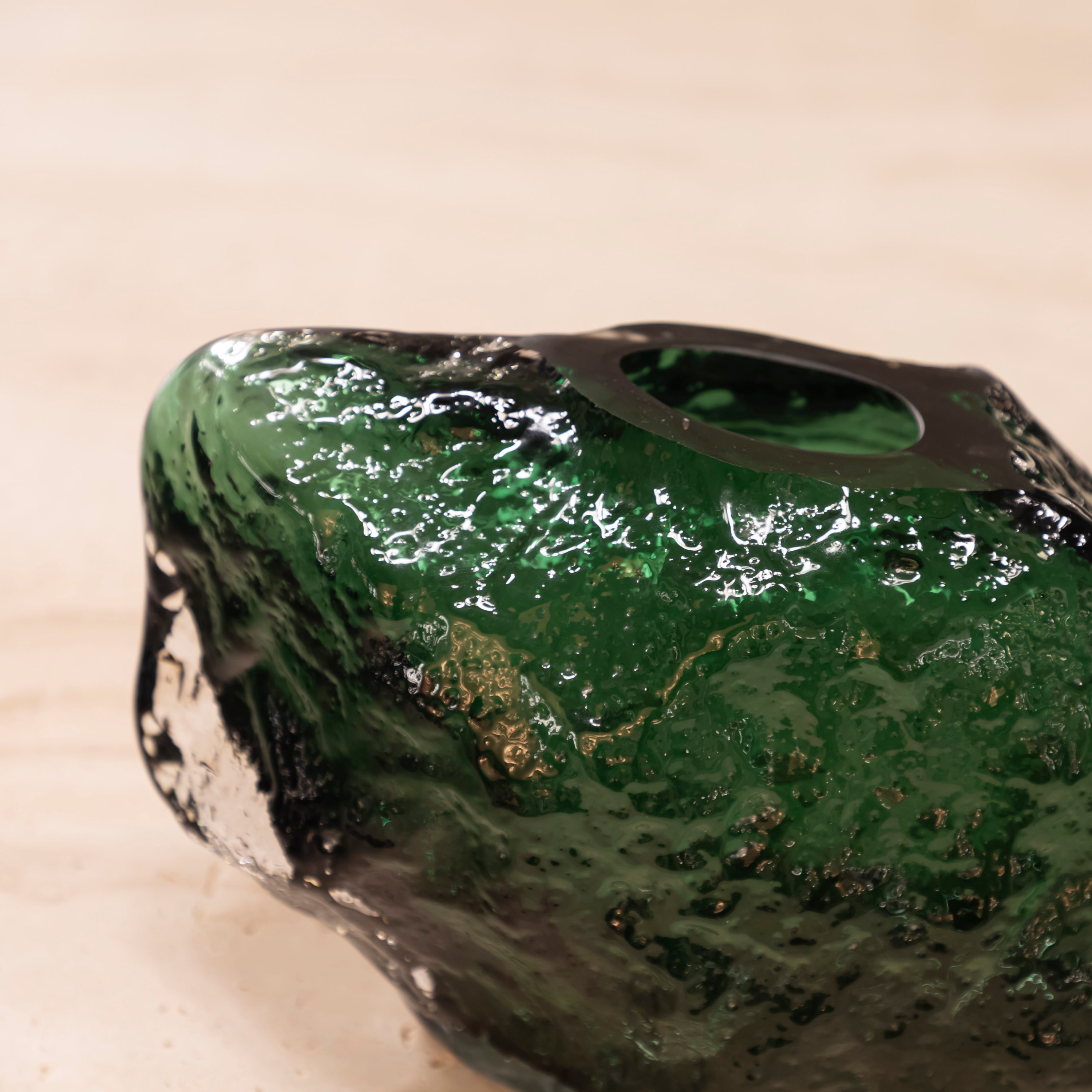 Glass Green Bowl 32X14X17 Cm