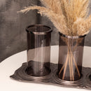 Antique Nickel Triple Glass Vase 60,5X23X26,5Cm | Modern Decorative Lighting For Homes & Hotels