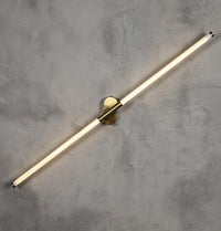 Akra Brushed Brass Led Wall Sconce 80 Cm - Heka Lighting & Trading Limited