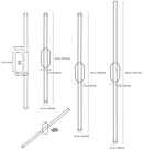Akra Brushed Brass Led Wall Sconce 80 Cm - Heka Lighting & Trading Limited