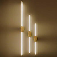 Akra Brushed Brass Led Wall Sconce 80 Cm - Heka Lighting & Trading Limited