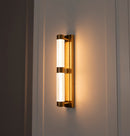 Alabanda 2-Piece Transparent Acrylic Brushed Brass Led Wall Sconce - Heka Lighting & Trading Limited