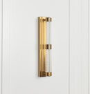 Alabanda 2-Piece Transparent Acrylic Brushed Brass Led Wall Sconce - Heka Lighting & Trading Limited