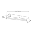 Alabanda 2-Piece Transparent Acrylic Brushed Brass Led Wall Sconce - Heka Lighting & Trading Limited