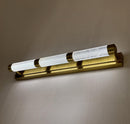 Alabanda 3-Piece Transparent Acrylic Brushed Brass Led Wall Sconce - Heka Lighting & Trading Limited