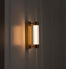 Alabanda Single Transparent Acrylic Brushed Brass Led Wall Sconce - Heka Lighting & Trading Limited