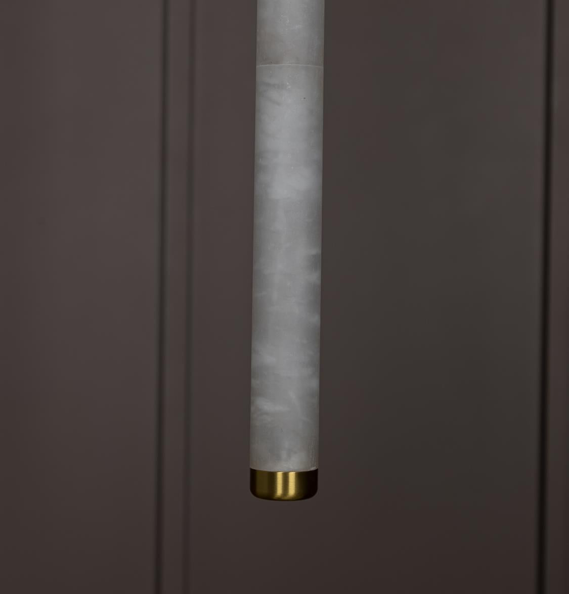 Albina Marble Antique Vertical Pendant Light 45 Cm - Heka Lighting & Trading Limited