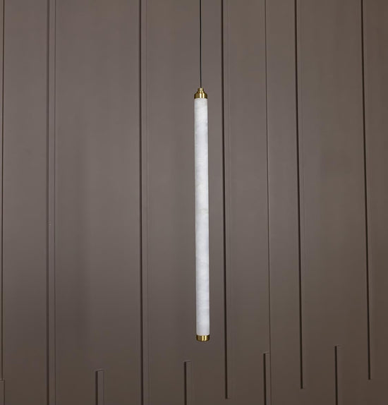 Albina Marble Antique Vertical Pendant Light 64 Cm