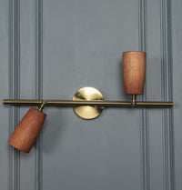 Angel Double Jatoba Wood Wall Sconce - Heka Lighting & Trading Limited