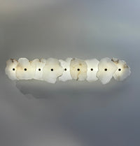 Anvers 9-Piece White Marble Brushed Brass Led Wall Sconce - Heka Lighting & Trading Limited