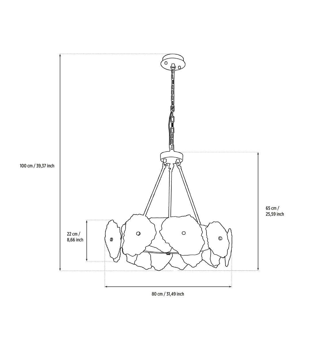 Anvers Antique White Marble Led Chandelier - Heka Lighting & Trading Limited