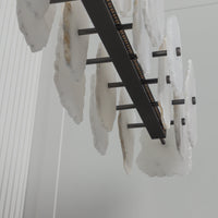 Anvers Marble Dining Table Platinum Chandelier - Heka Lighting & Trading Limited