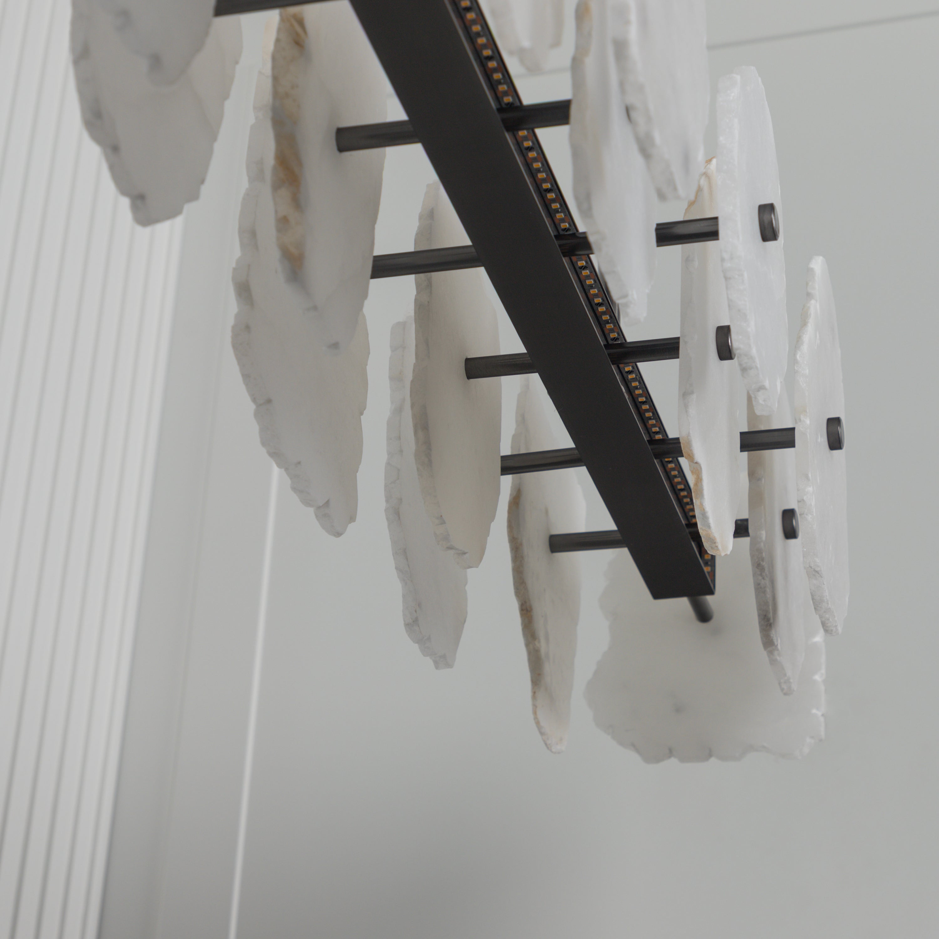 Anvers Marble Dining Table Platinum Chandelier - Heka Lighting & Trading Limited