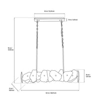 Anvers Marble Dining Table Platinum Chandelier - Heka Lighting & Trading Limited
