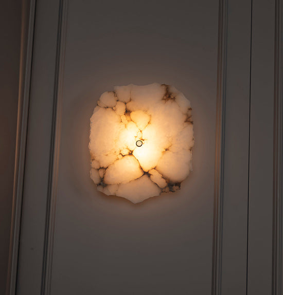 Anvers Single White Marble Brushed Brass Led Wall Sconce