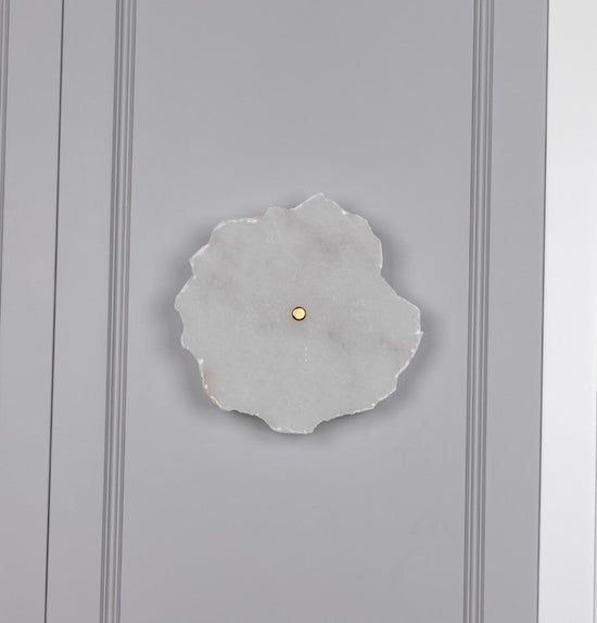 Anvers Single White Marble Brushed Brass Led Wall Sconce