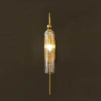 Aras Single Honey Glass Brushed Brass Wall Sconce - Heka Lighting & Trading Limited