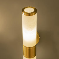 Arkas 2 Piece White Antique Marble Wall Sconce 48 Cm - Heka Lighting & Trading Limited