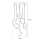 Asena 6-Piece Living Room Acrylic Led Pendant Light Chandelier - Heka Lighting & Trading Limited