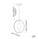 Asena Single Acrylic Led Pendant Light 60 Cm - Heka Lighting & Trading Limited