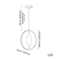 Asena Single Acrylic Led Pendant Light 60 Cm - Heka Lighting & Trading Limited