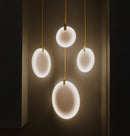 Aspendos Single Antique Marble Led Pendant Light Chandelier 20 Cm - Heka Lighting & Trading Limited