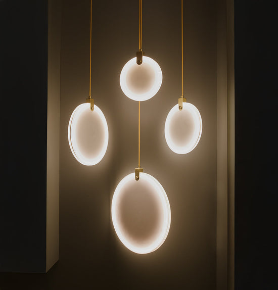 Aspendos Single Antique Marble Led Pendant Light Chandelier 20 Cm