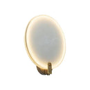 Aspendos Single Marble Brushed Brass Led Wall Sconce 20 Cm - Heka Lighting & Trading Limited