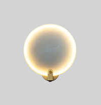 Aspendos Single Marble Brushed Brass Led Wall Sconce 20 Cm - Heka Lighting & Trading Limited