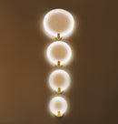 Aspendos Single Marble Brushed Brass Led Wall Sconce 30 Cm - Heka Lighting & Trading Limited