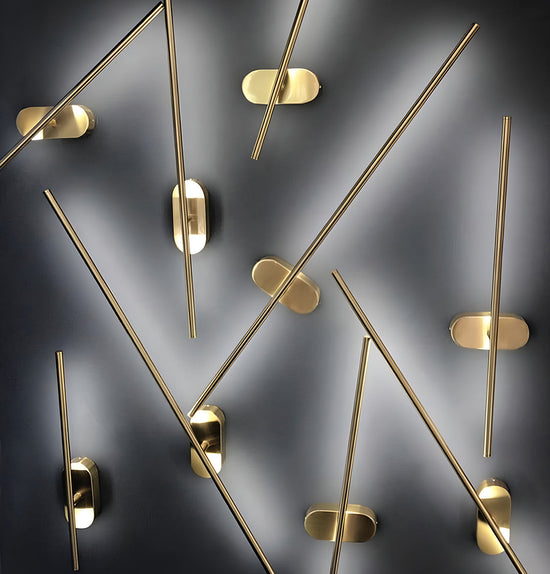 Assos Brushed Brass Led Wall Sconce 50 Cm