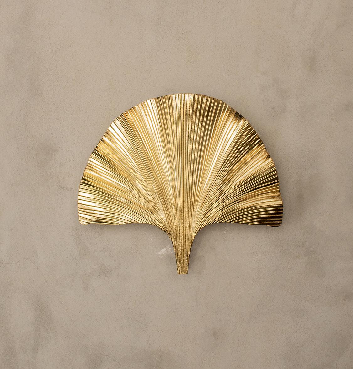 Astara Single Gi̇ngko Leaf Wall Sconce - Heka Lighting & Trading Limited