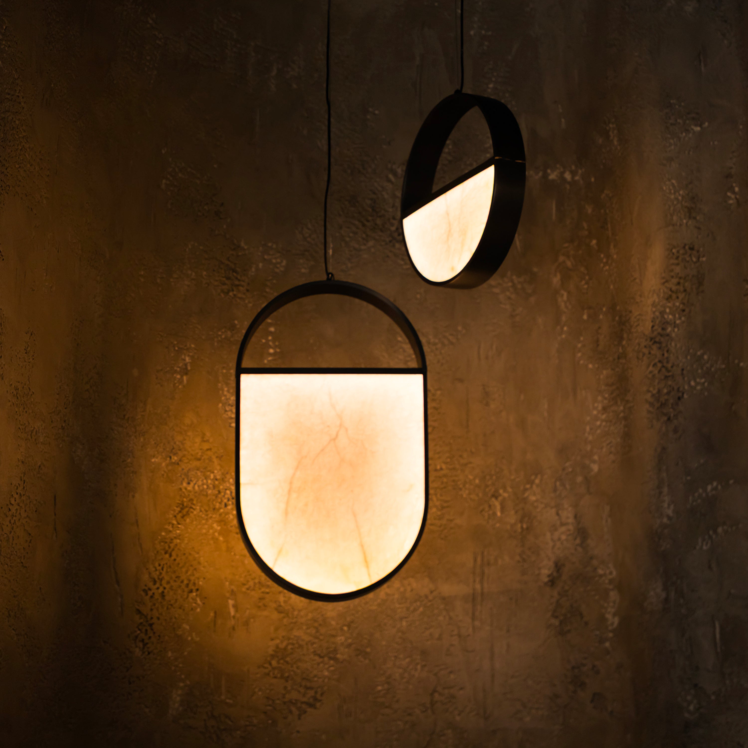 Atakama Marble Platinum Pendant Light 50 Cm - Heka Lighting & Trading Limited