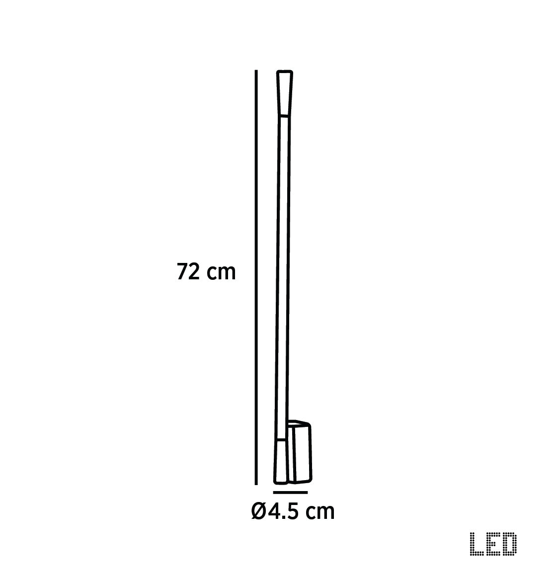 Athena Brushed Brass Led Wall Sconce 72 Cm - Heka Lighting & Trading Limited