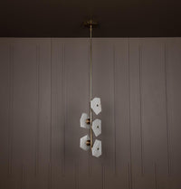 Azor Five Marble Brass Pendant Light - Heka Lighting & Trading Limited