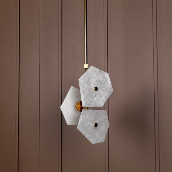 Azor Triple Marble Antique Pendant Light