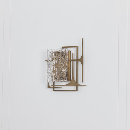 Belize Frosted Glass Resin Protected Dark Antique Wall Sconce