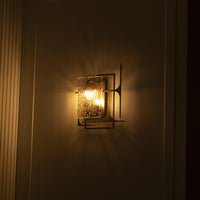 Belize Frosted Glass Resin Protected Dark Antique Wall Sconce - Heka Lighting & Trading Limited